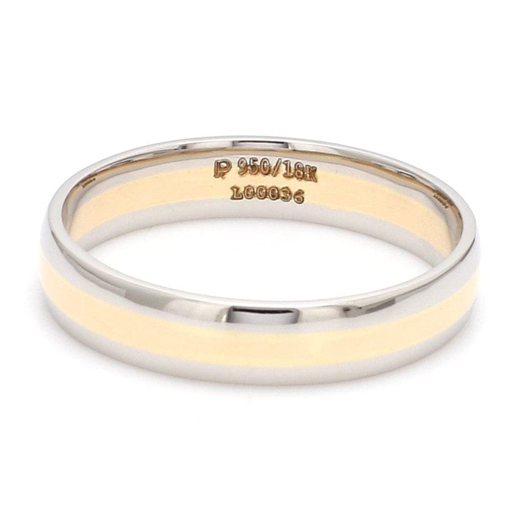 Jewelove™ Rings Platinum Ring with a Yellow Gold Line JL PT 650