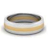 Jewelove™ Rings Platinum Ring with a Yellow Gold Line JL PT 650