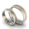 Jewelove™ Rings Platinum Ring with a Yellow Gold Line JL PT 650