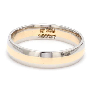 Jewelove™ Rings Platinum Ring with a Yellow Gold Line JL PT 650