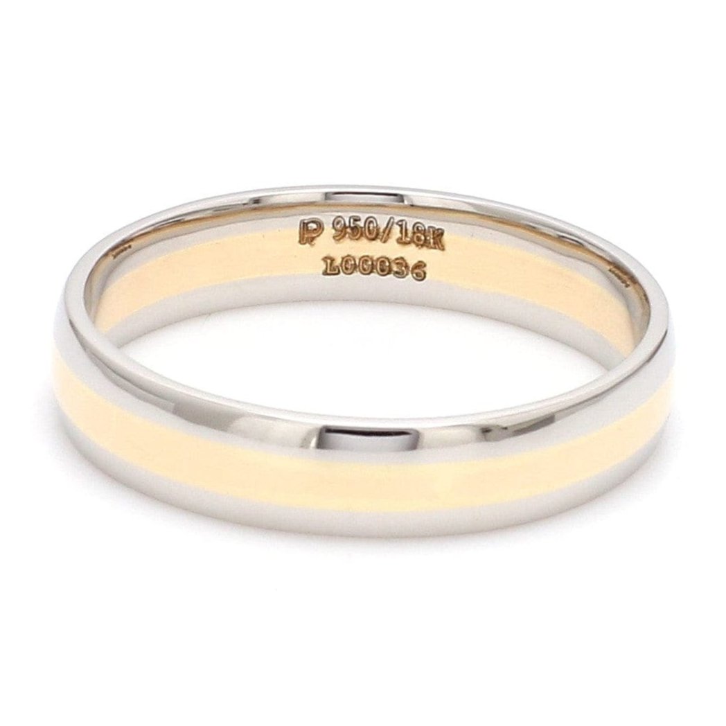 Jewelove™ Rings Platinum Ring with a Yellow Gold Line JL PT 650