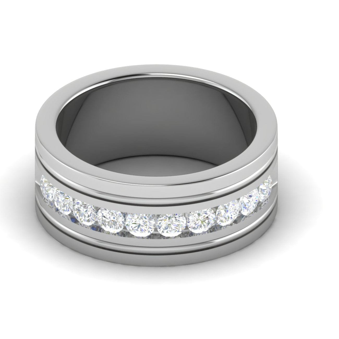 Jewelove™ Rings Platinum Ring with Diamonds for Men JL PT MB RD 143