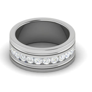 Jewelove™ Rings Platinum Ring with Diamonds for Men JL PT MB RD 143