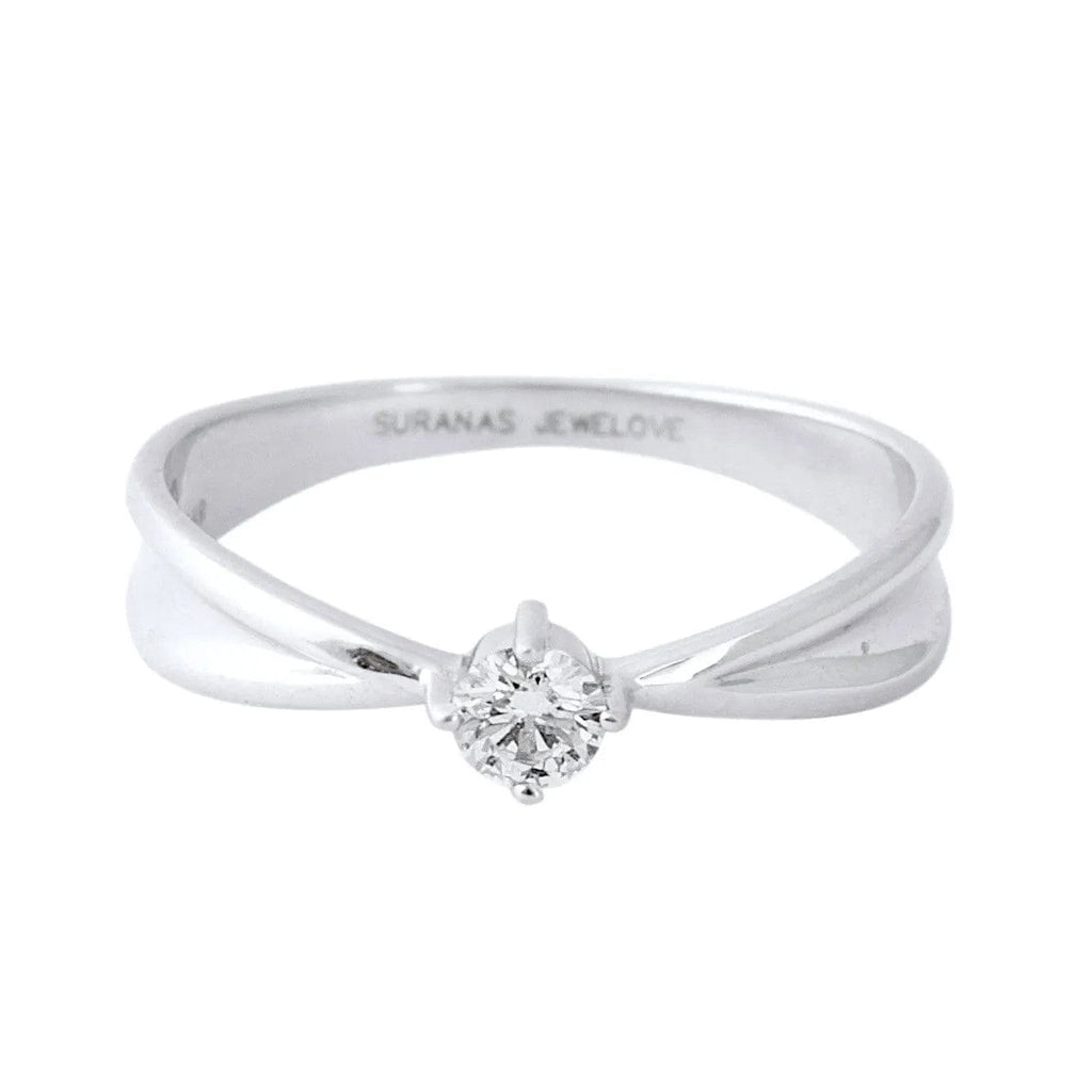 Jewelove™ Rings Platinum Ring with Raised Solitaire for Women JL PT 400