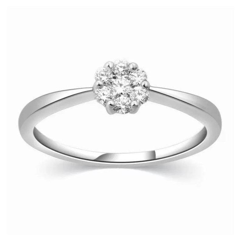 Jewelove™ Rings Platinum Ring with Seven Diamonds for Women SJ PTO 305