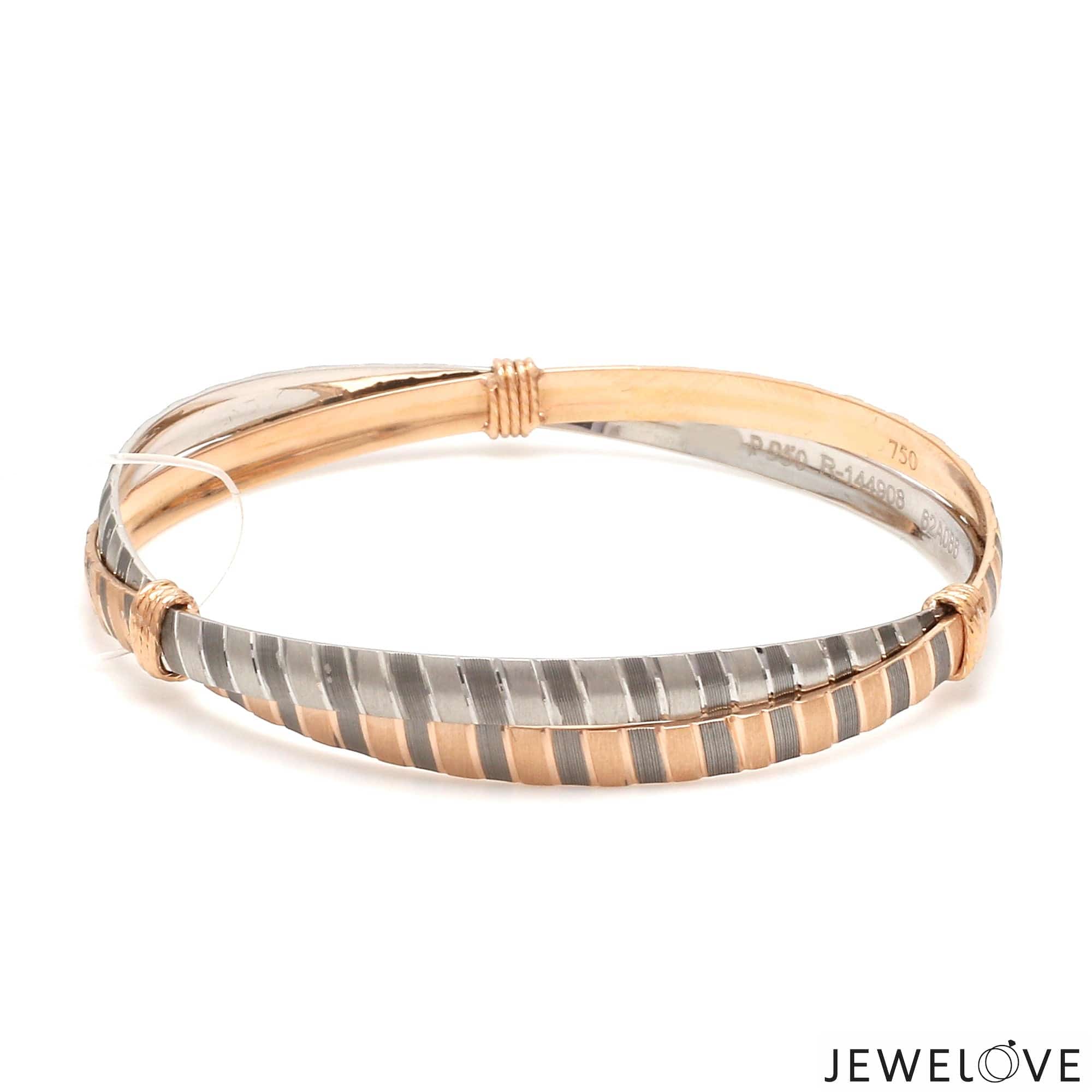 Jewelove™ Bangles & Bracelets Platinum Rose Gold Bangle for Women JL PTB 1245