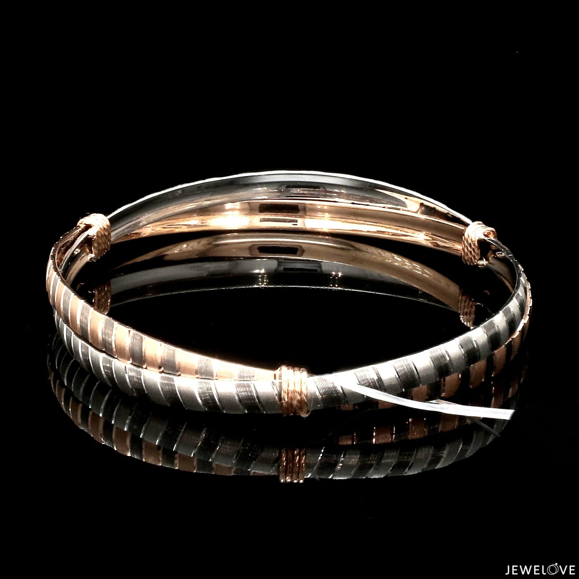 Jewelove™ Bangles & Bracelets Platinum Rose Gold Bangle for Women JL PTB 1245