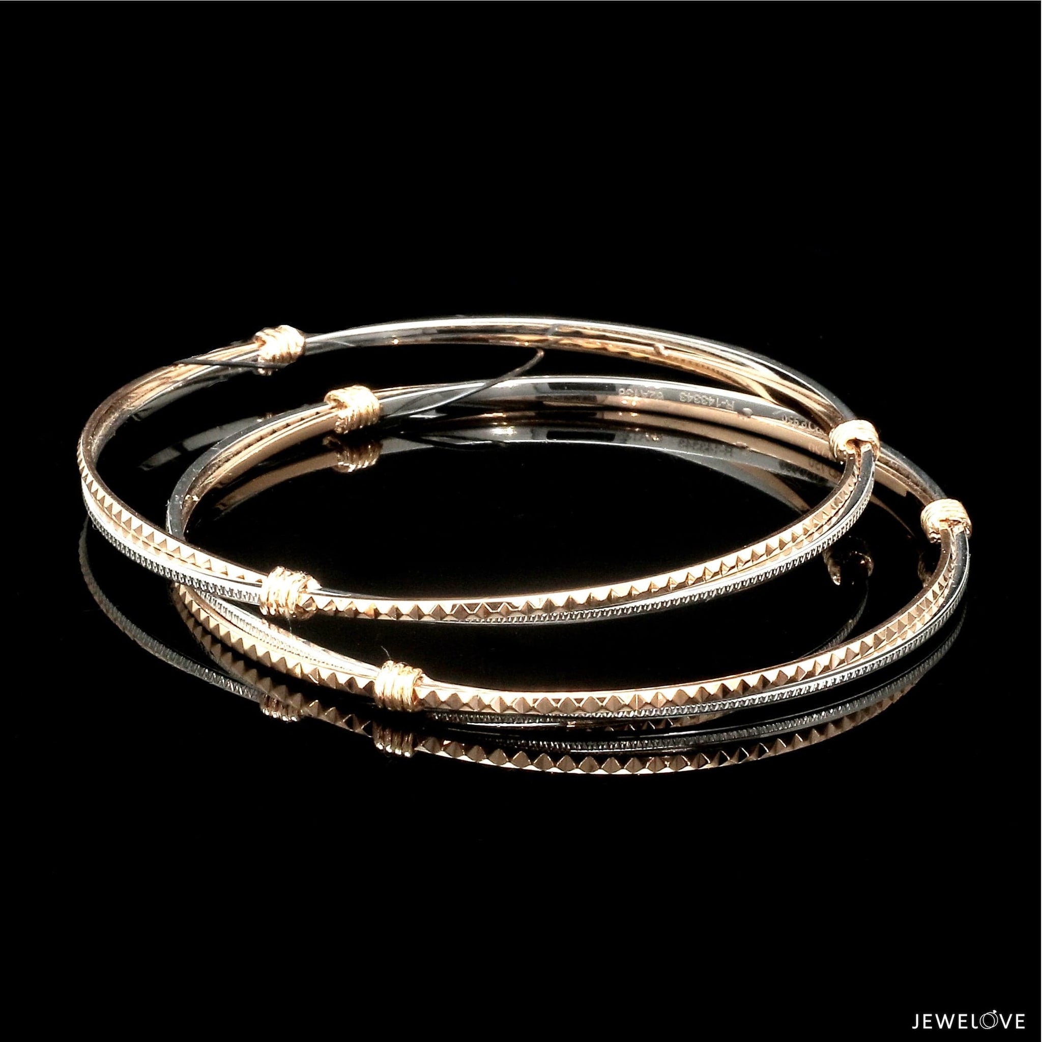 Jewelove™ Bangles & Bracelets Platinum Rose Gold Bangle for Women JL PTB 1246