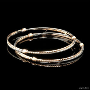 Jewelove™ Bangles & Bracelets Platinum Rose Gold Bangle for Women JL PTB 1246