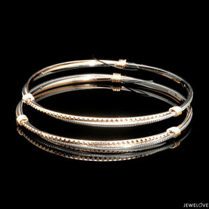 Jewelove™ Bangles & Bracelets Platinum Rose Gold Bangle for Women JL PTB 1246