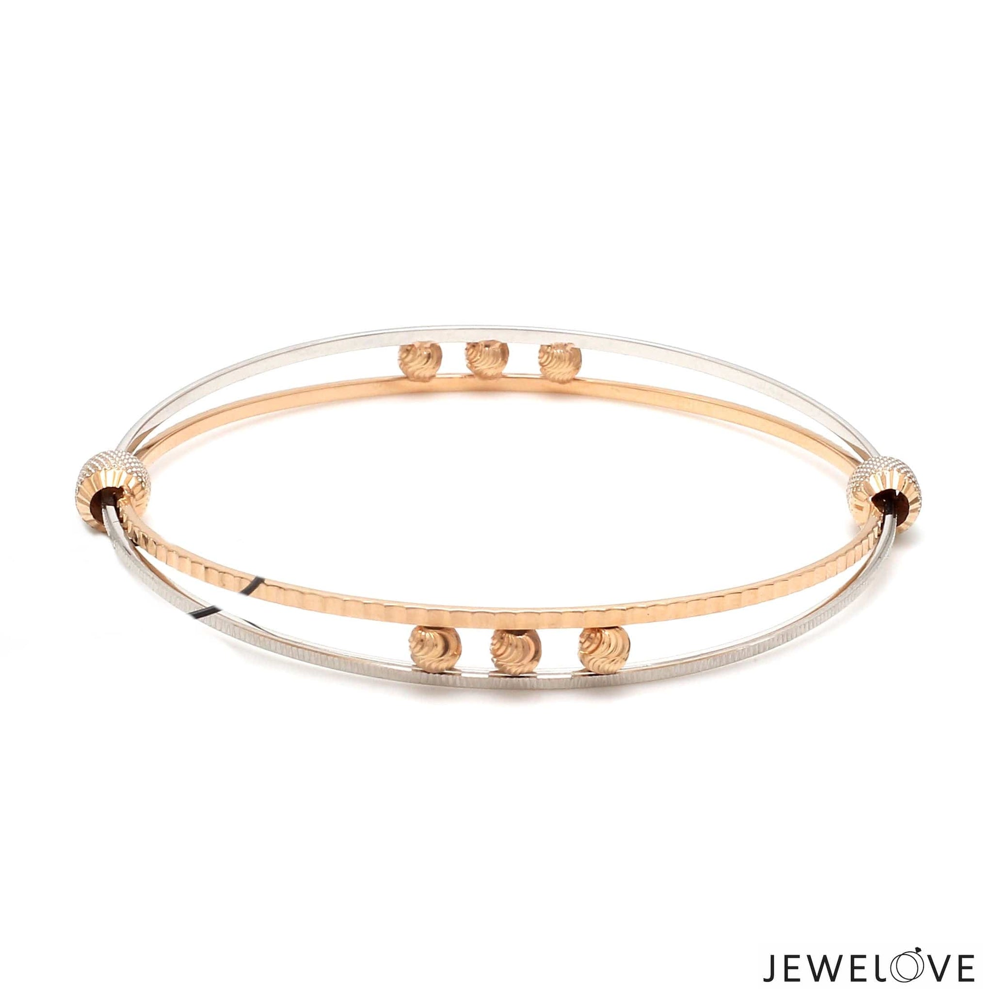 Jewelove™ Bangles & Bracelets Platinum Rose Gold Bangle for Women JL PTB 1247