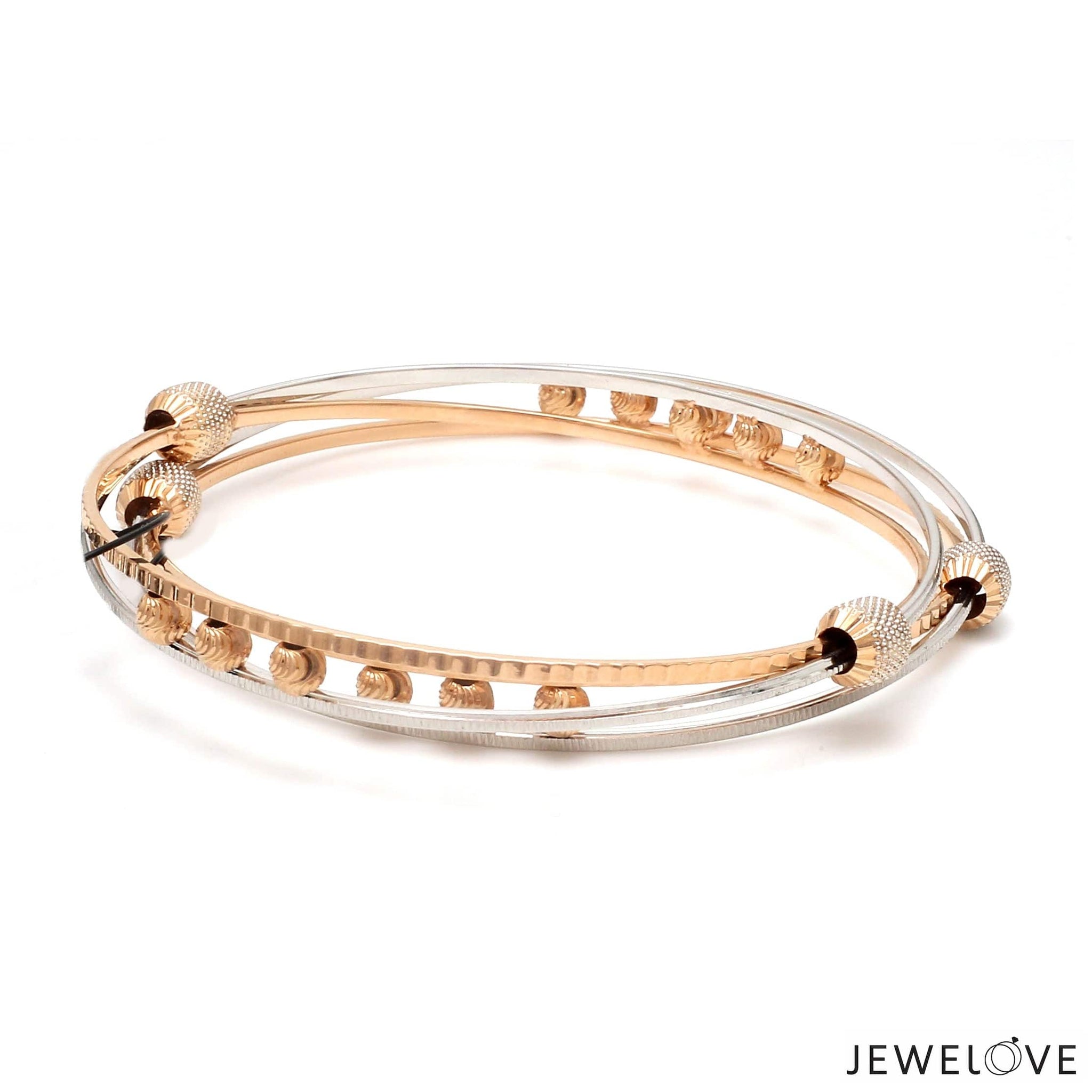 Jewelove™ Bangles & Bracelets Platinum Rose Gold Bangle for Women JL PTB 1247