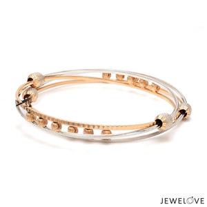 Jewelove™ Bangles & Bracelets Platinum Rose Gold Bangle for Women JL PTB 1247