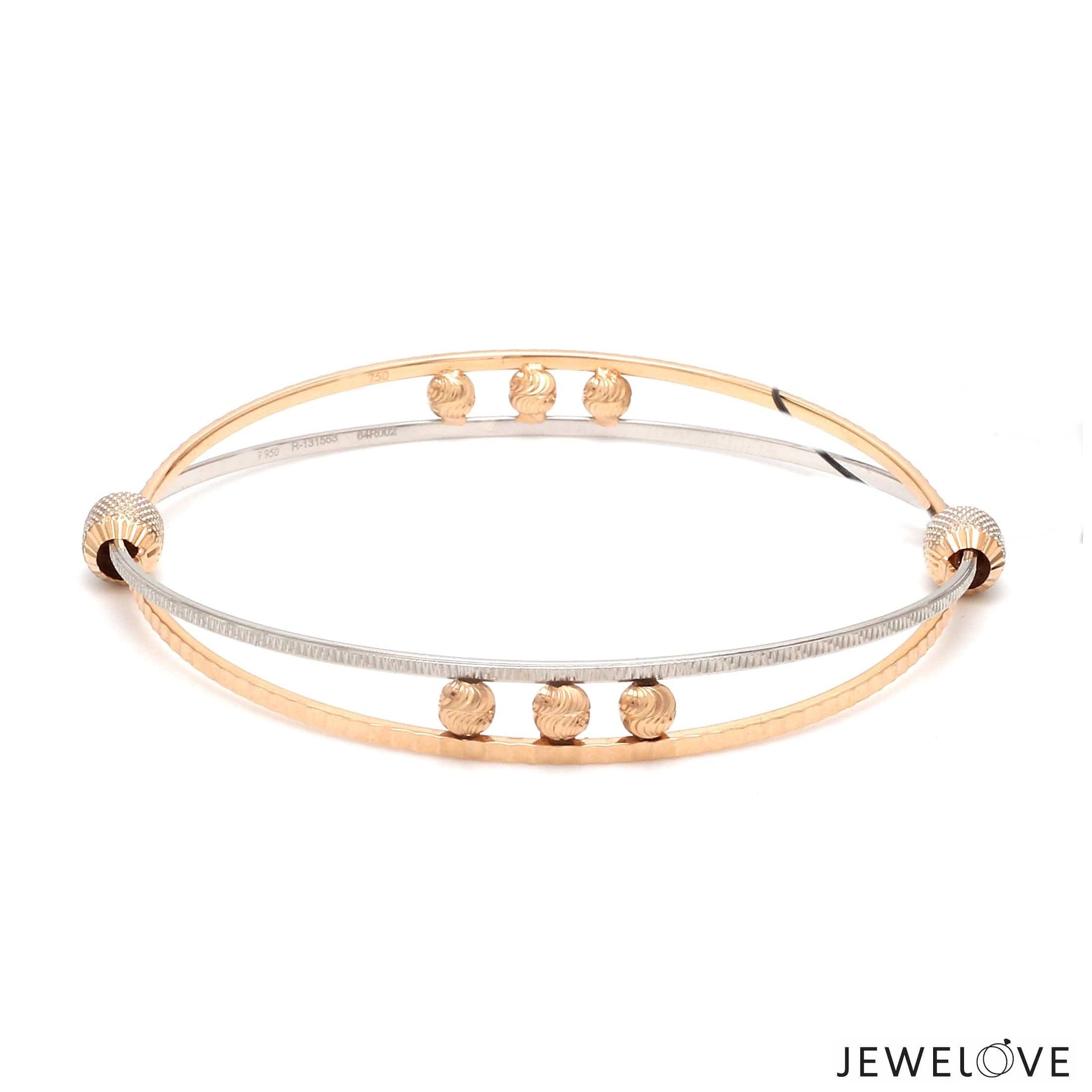 Jewelove™ Bangles & Bracelets Platinum Rose Gold Bangle for Women JL PTB 1247