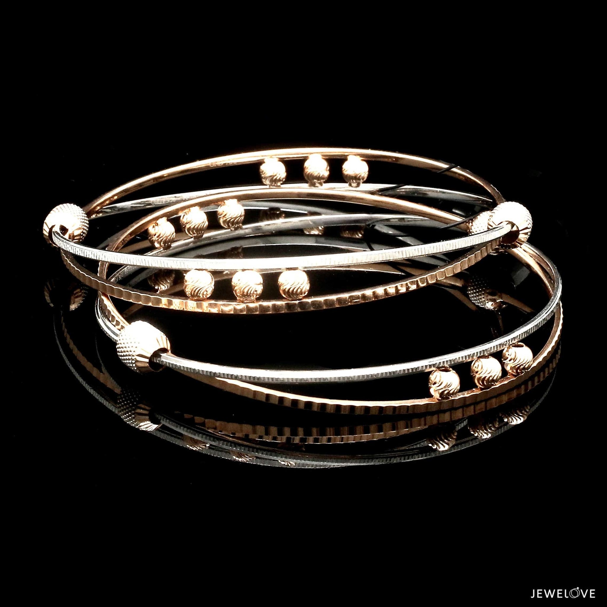 Jewelove™ Bangles & Bracelets Platinum Rose Gold Bangle for Women JL PTB 1247