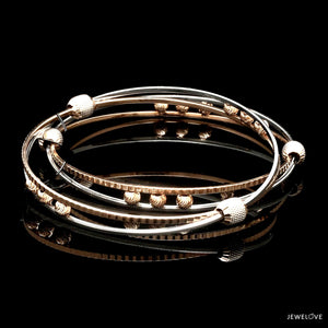 Jewelove™ Bangles & Bracelets Platinum Rose Gold Bangle for Women JL PTB 1247