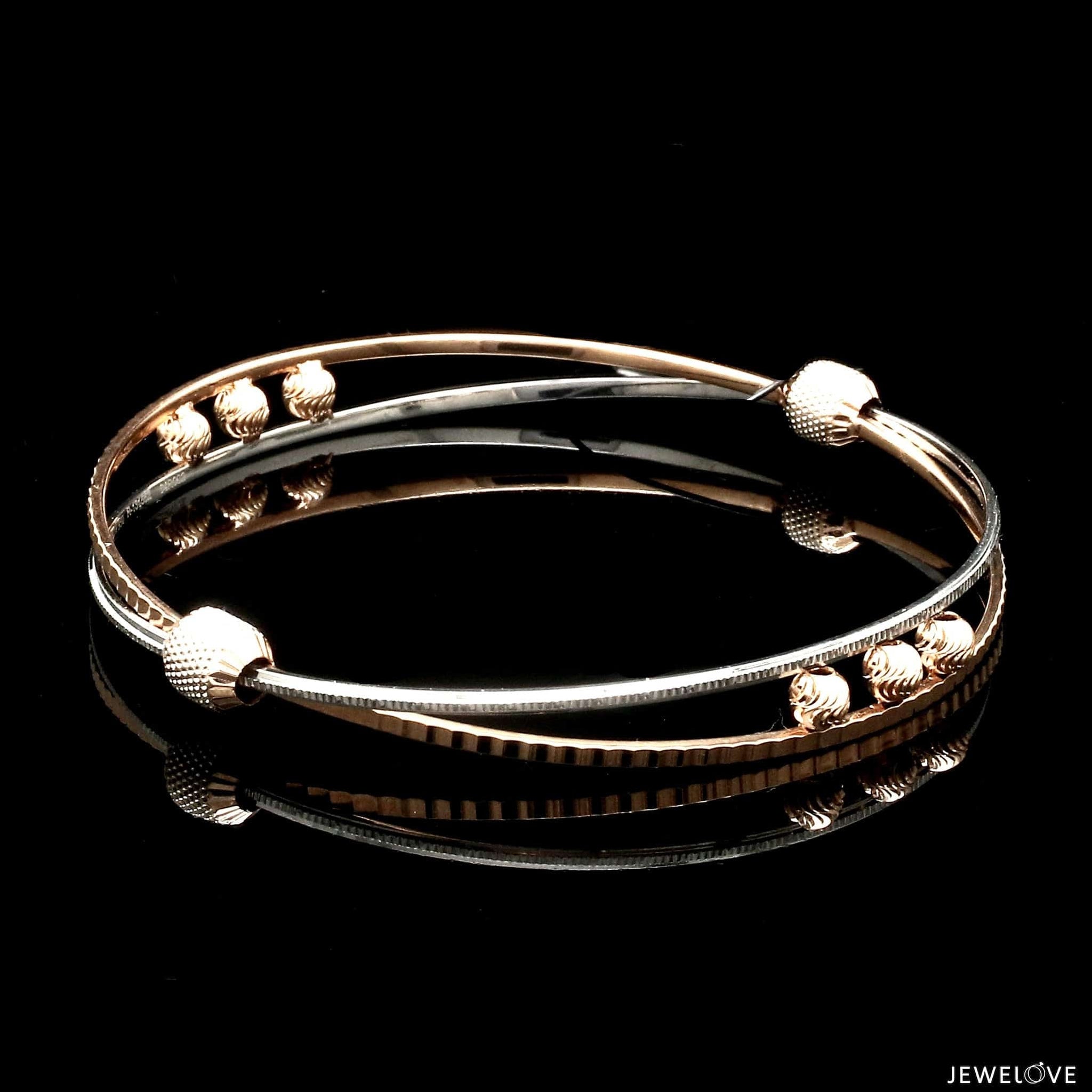 Jewelove™ Bangles & Bracelets Platinum Rose Gold Bangle for Women JL PTB 1247