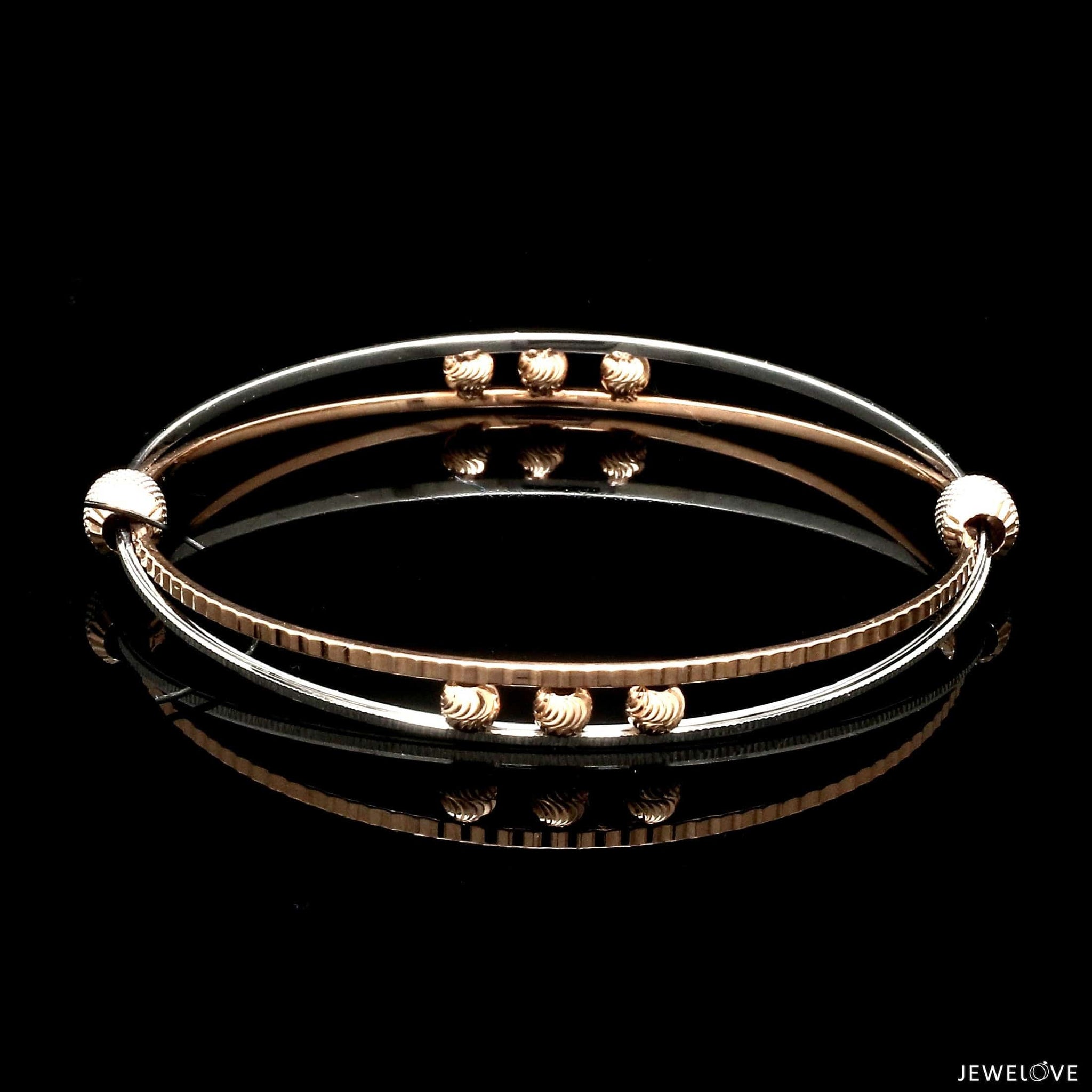 Jewelove™ Bangles & Bracelets Platinum Rose Gold Bangle for Women JL PTB 1247