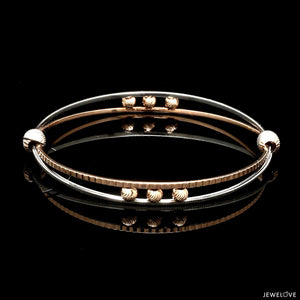 Jewelove™ Bangles & Bracelets Platinum Rose Gold Bangle for Women JL PTB 1247