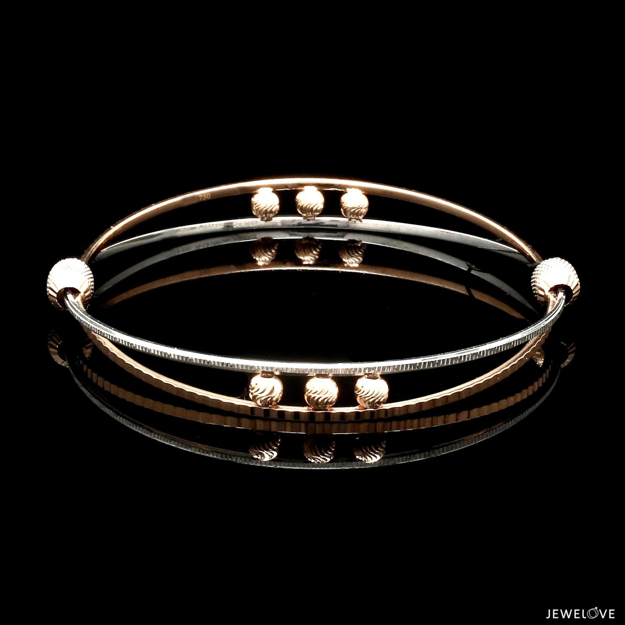 Jewelove™ Bangles & Bracelets Platinum Rose Gold Bangle for Women JL PTB 1247