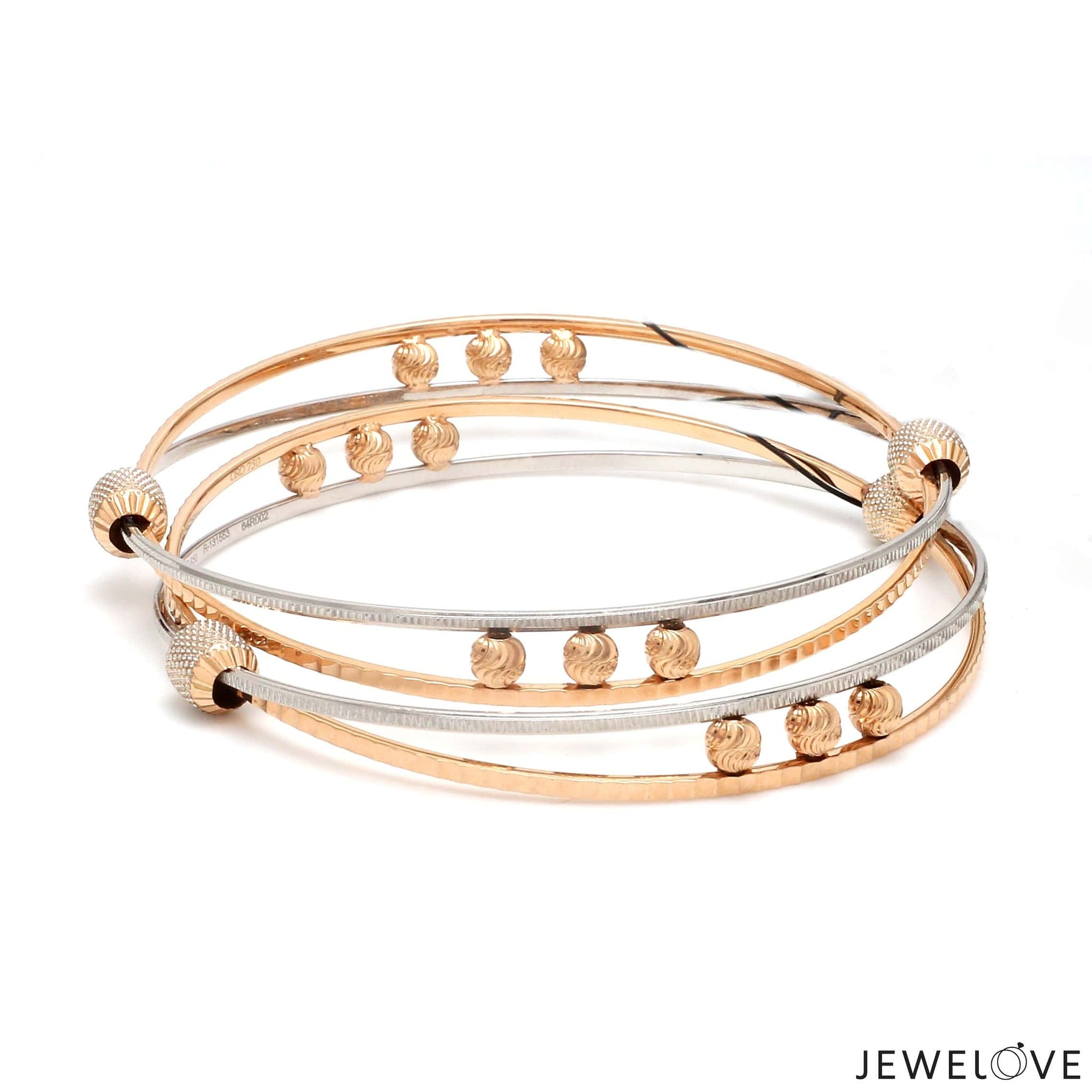 Jewelove™ Bangles & Bracelets Platinum Rose Gold Bangle for Women JL PTB 1247