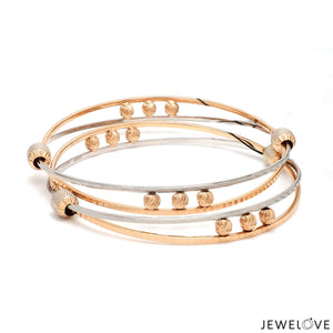 Jewelove™ Bangles & Bracelets Platinum Rose Gold Bangle for Women JL PTB 1247