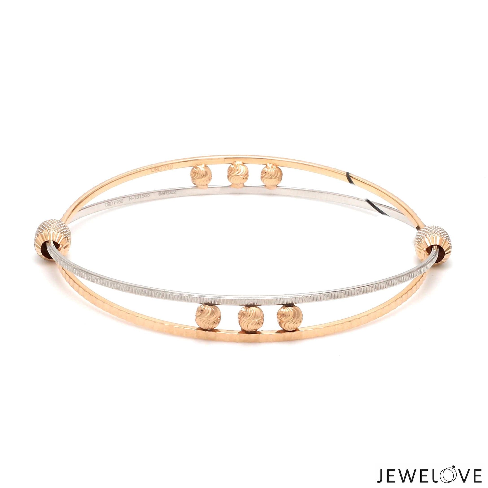 Jewelove™ Bangles & Bracelets Platinum Rose Gold Bangle for Women JL PTB 1247