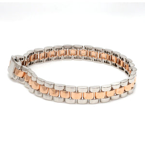 Jewelove™ Bangles & Bracelets Platinum & Rose Gold Bracelet for Men JL PTB 1047