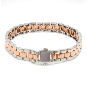 Jewelove™ Bangles & Bracelets Platinum & Rose Gold Bracelet for Men JL PTB 1047