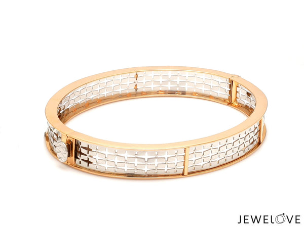 Jewelove™ Bangles & Bracelets Platinum & Rose Gold Bracelet for Men JL PTB 1055