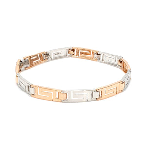 Jewelove™ Bangles & Bracelets Platinum & Rose Gold Bracelet for Men JL PTB 1058