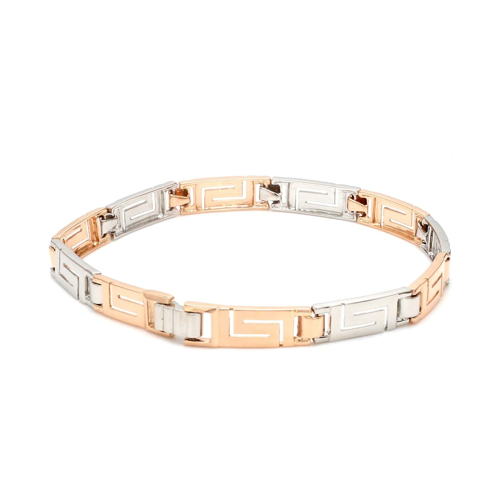 Jewelove™ Bangles & Bracelets Platinum & Rose Gold Bracelet for Men JL PTB 1058