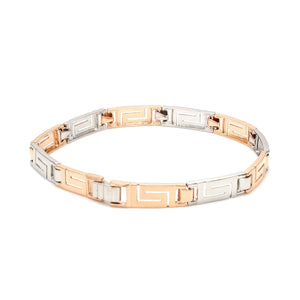 Jewelove™ Bangles & Bracelets Platinum & Rose Gold Bracelet for Men JL PTB 1058