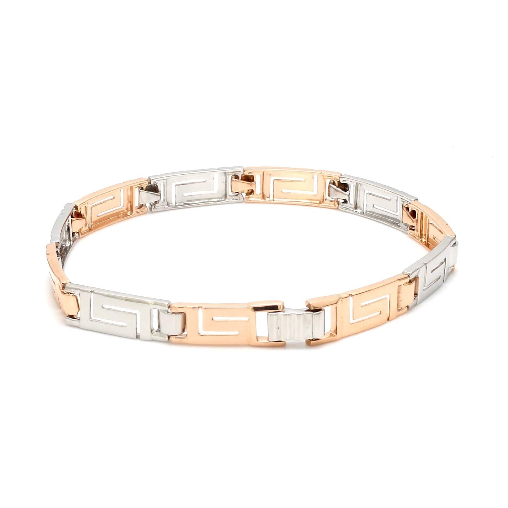 Jewelove™ Bangles & Bracelets Platinum & Rose Gold Bracelet for Men JL PTB 1058