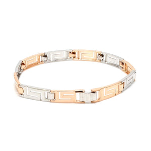 Jewelove™ Bangles & Bracelets Platinum & Rose Gold Bracelet for Men JL PTB 1058