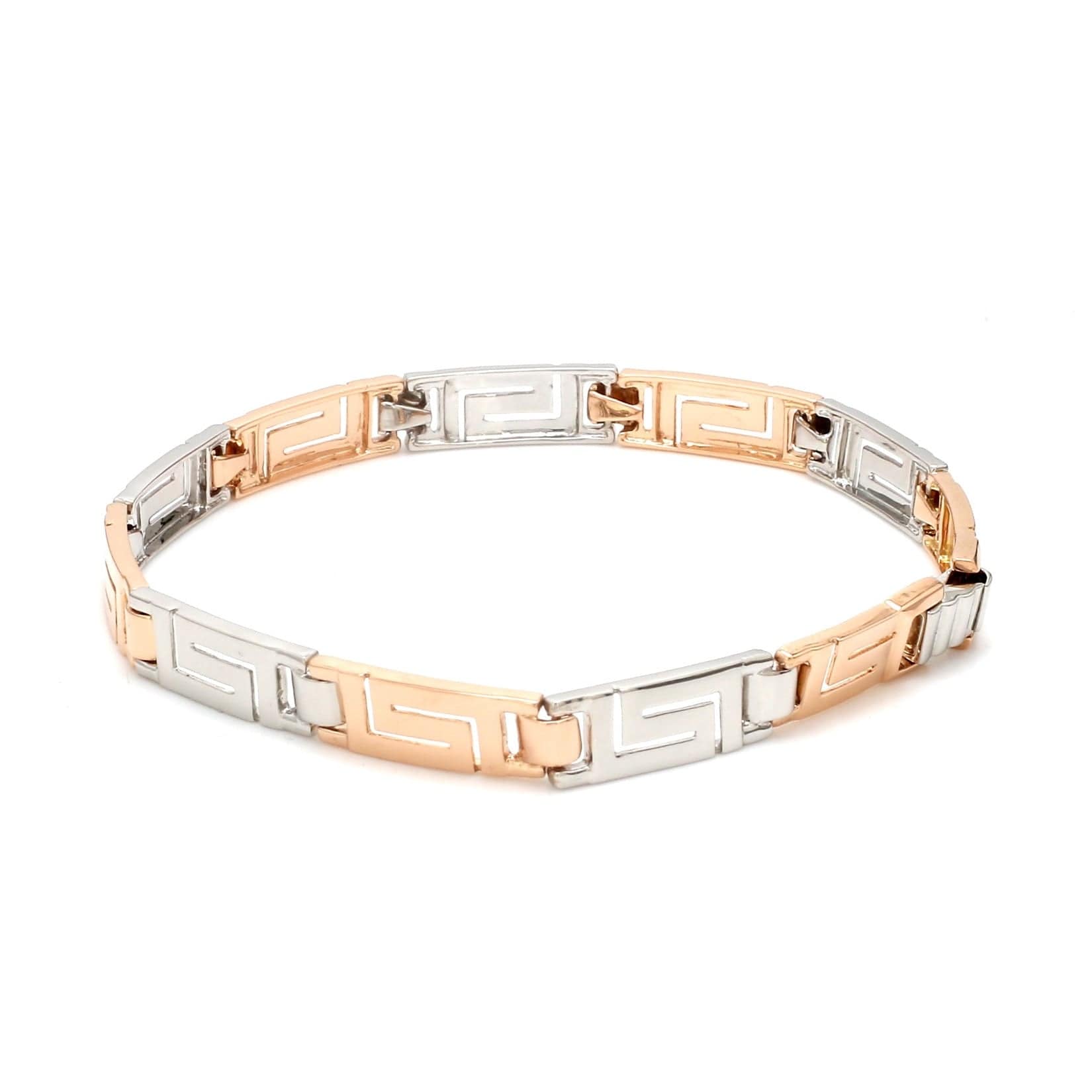 Jewelove™ Bangles & Bracelets Platinum & Rose Gold Bracelet for Men JL PTB 1058