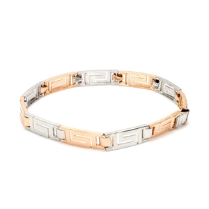 Jewelove™ Bangles & Bracelets Platinum & Rose Gold Bracelet for Men JL PTB 1058