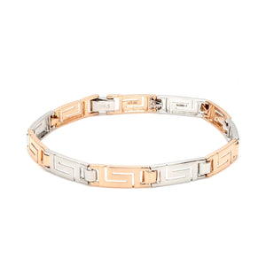 Jewelove™ Bangles & Bracelets Platinum & Rose Gold Bracelet for Men JL PTB 1058