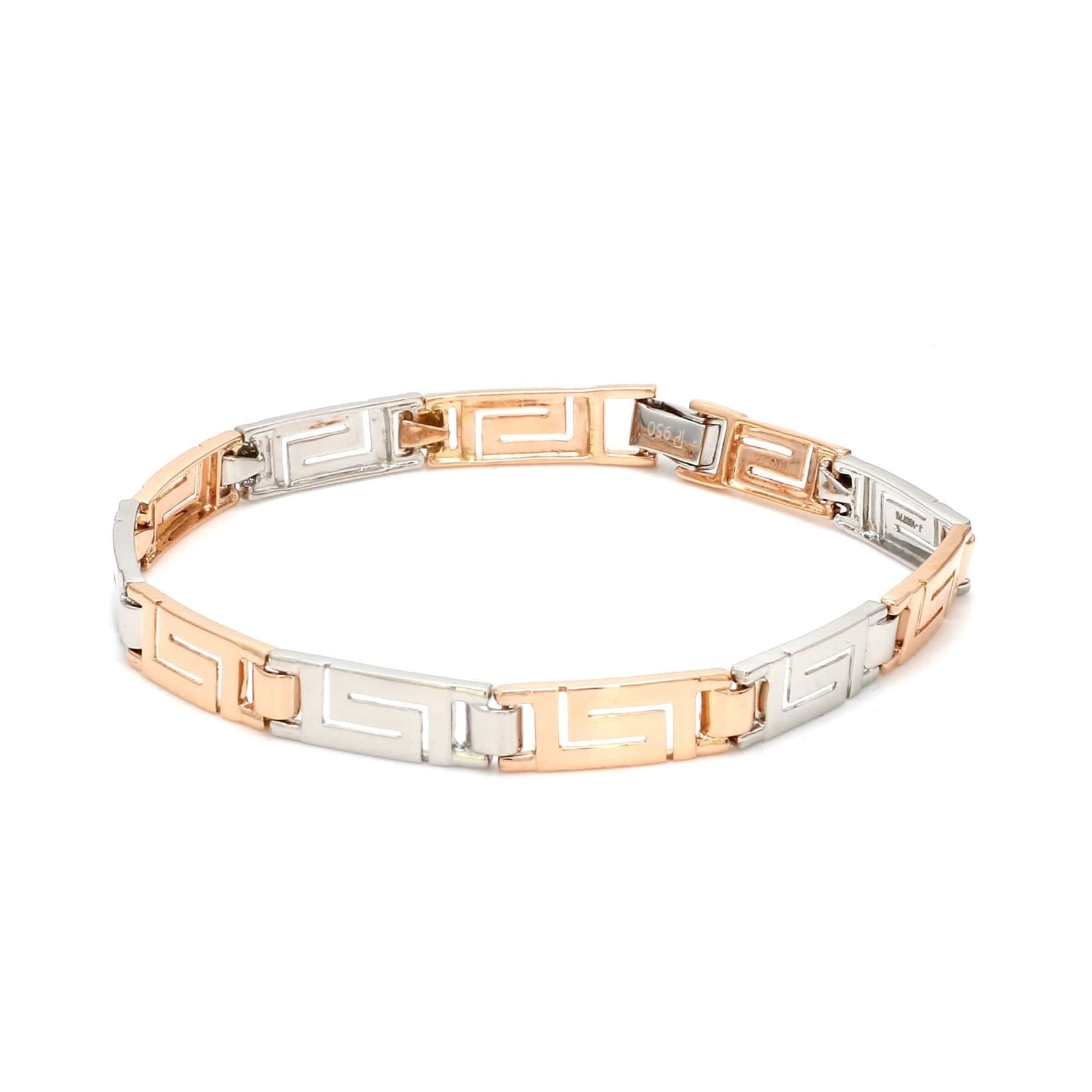 Jewelove™ Bangles & Bracelets Platinum & Rose Gold Bracelet for Men JL PTB 1058