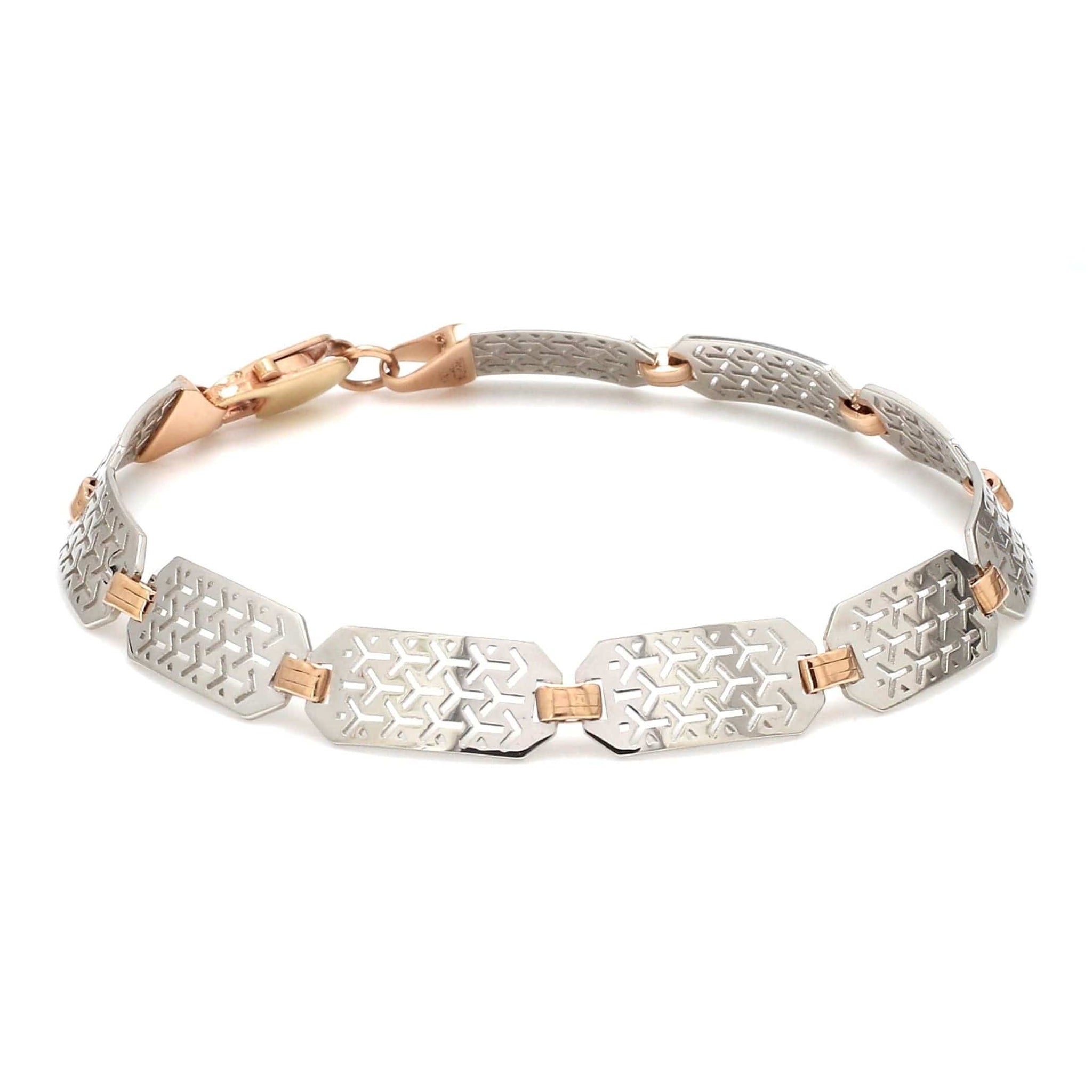 Jewelove™ Bangles & Bracelets Platinum & Rose Gold Bracelet for Men JL PTB 1060-Z