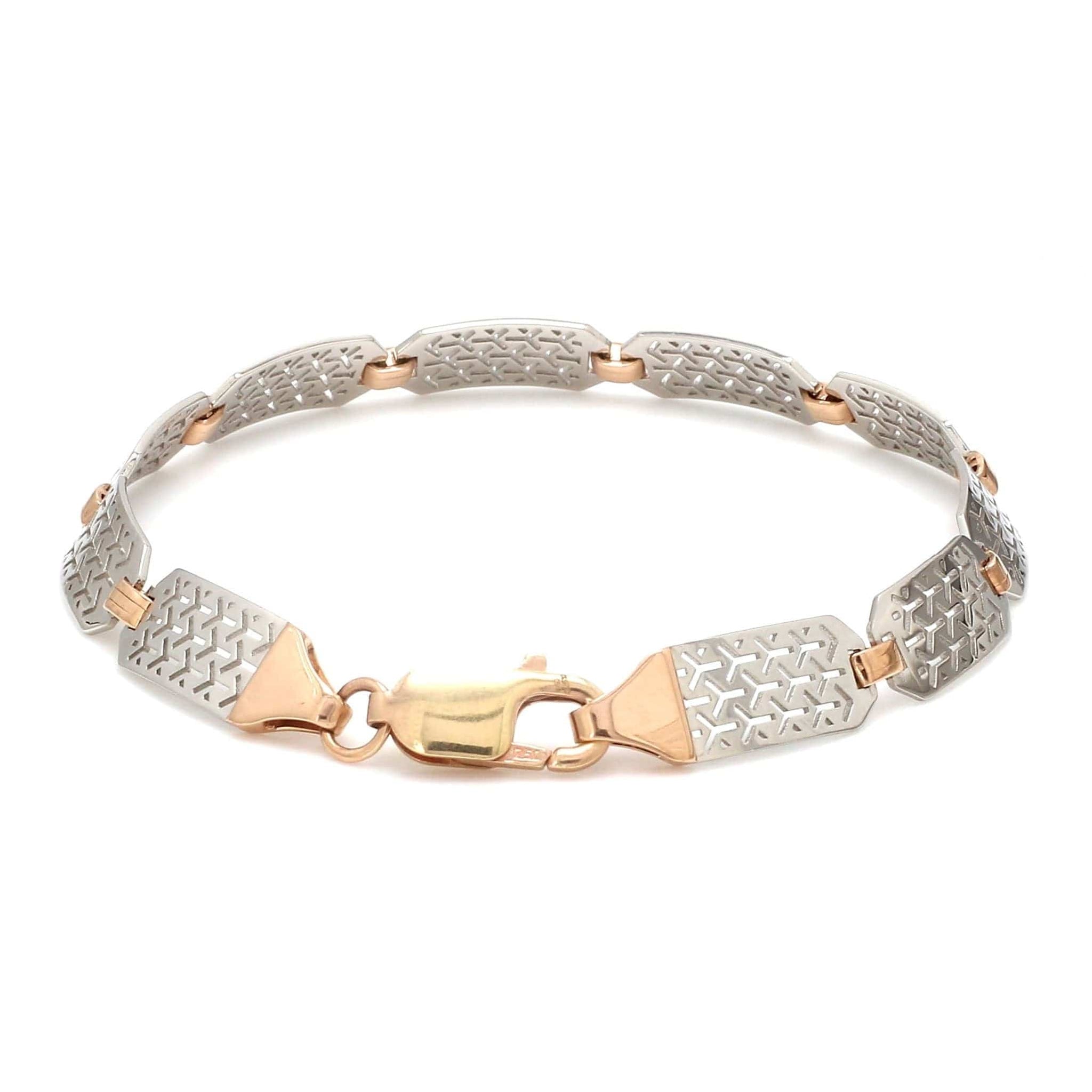 Jewelove™ Bangles & Bracelets Platinum & Rose Gold Bracelet for Men JL PTB 1060-Z