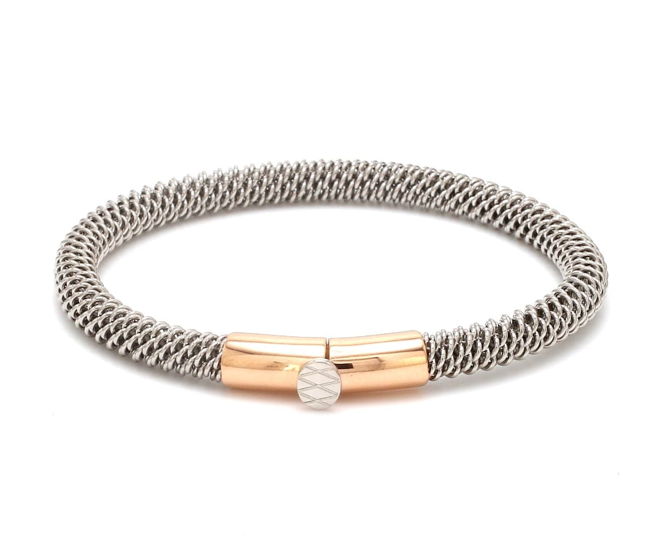 Buy Mesh Chain Classic Rose Gold Plated Sterling Silver Chain Bracelet by  Mannash Jewellery