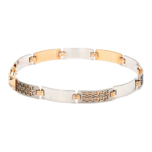 Jewelove™ Bangles & Bracelets Platinum & Rose Gold Bracelet for Men JL PTB 1091