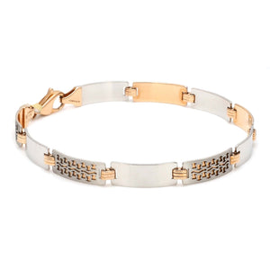 Jewelove™ Bangles & Bracelets Platinum & Rose Gold Bracelet for Men JL PTB 1091