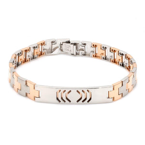 Jewelove™ Bangles & Bracelets Platinum & Rose Gold Bracelet for Men JL PTB 1096