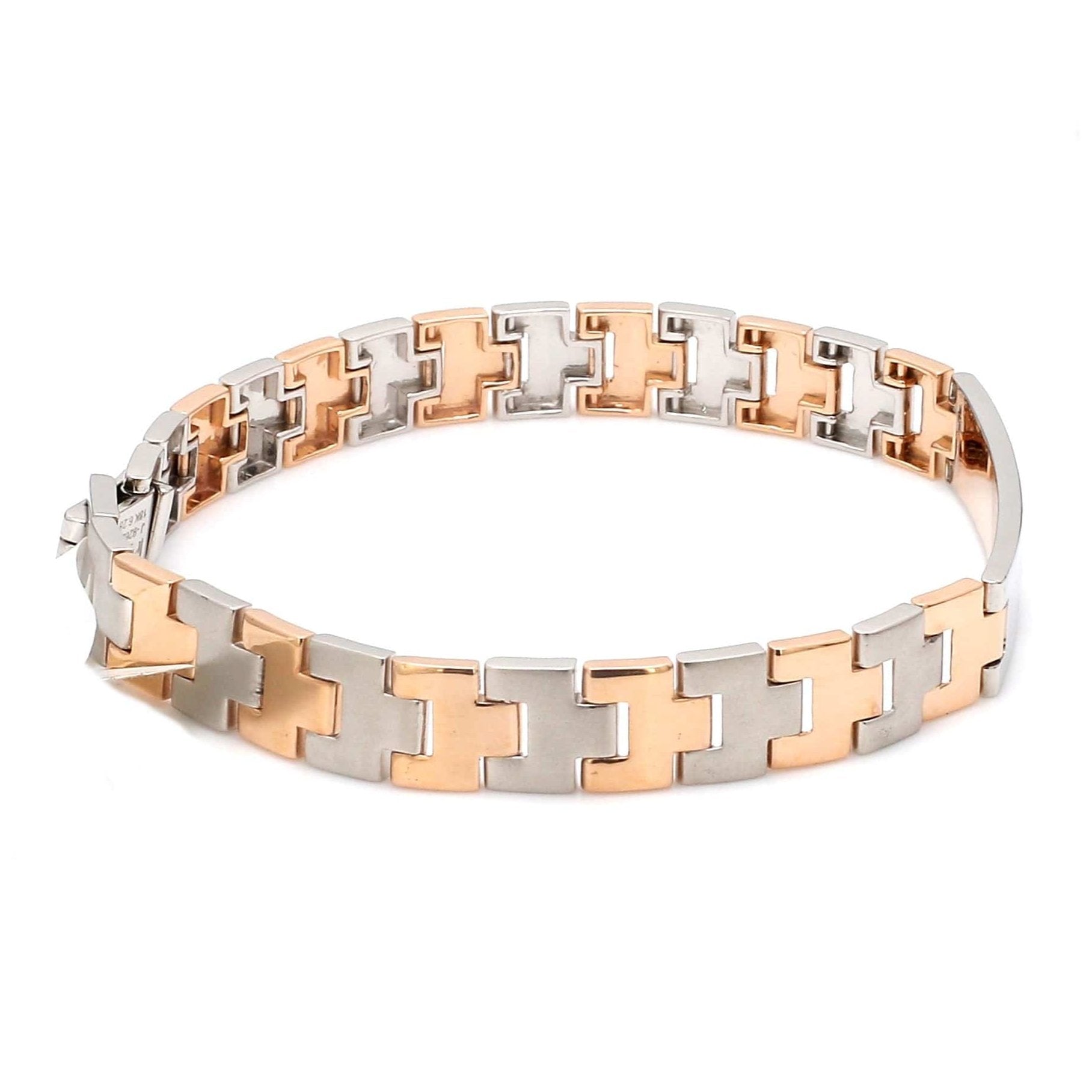 Jewelove™ Bangles & Bracelets Platinum & Rose Gold Bracelet for Men JL PTB 1096