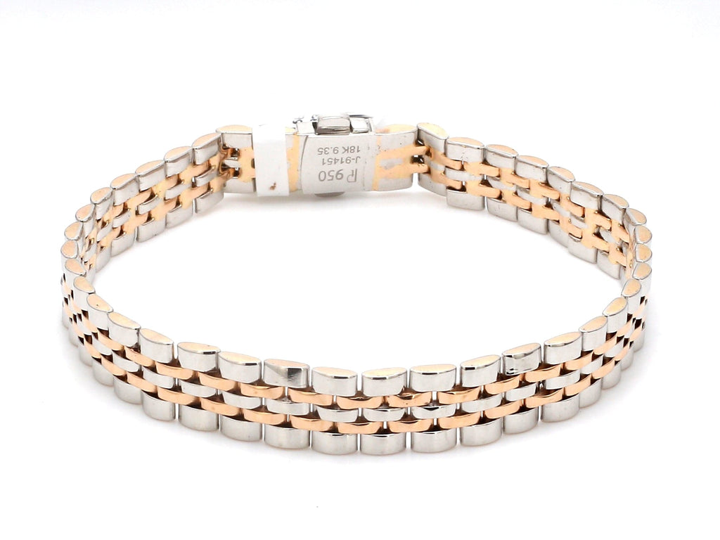 Jewelove™ Bangles & Bracelets Platinum & Rose Gold Bracelet for Men JL ...
