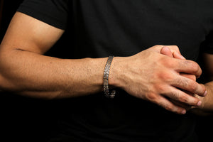 Jewelove™ Bangles & Bracelets Platinum & Rose Gold Bracelet for Men JL PTB 1097