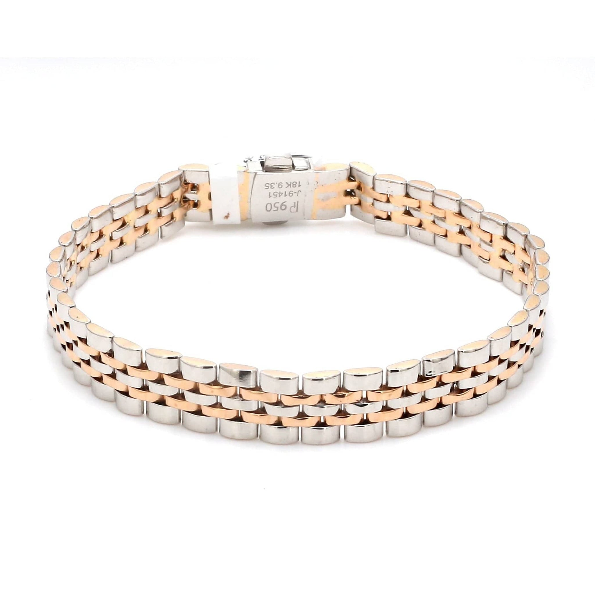 Jewelove™ Bangles & Bracelets Platinum & Rose Gold Bracelet for Men JL PTB 1097