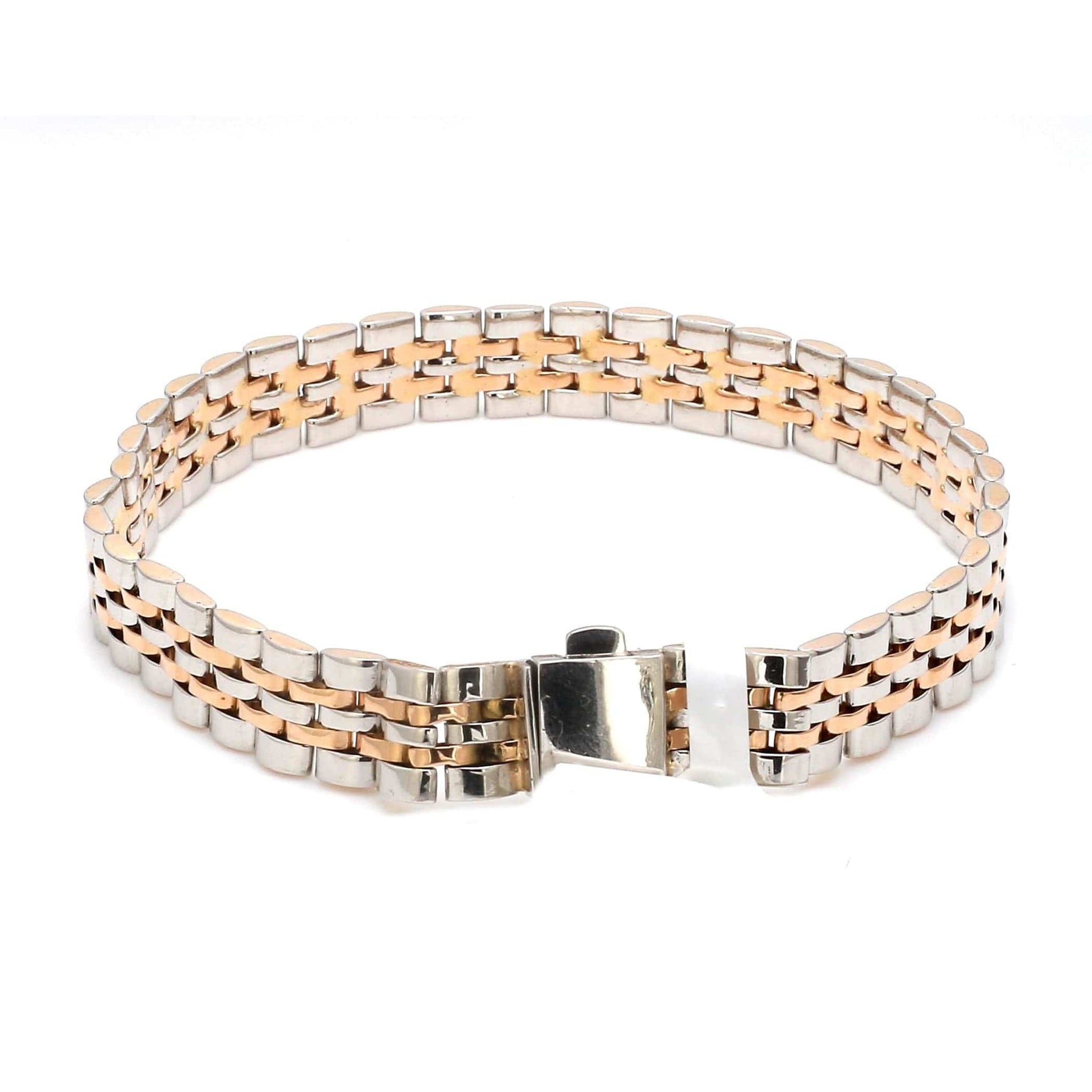 Jewelove™ Bangles & Bracelets Platinum & Rose Gold Bracelet for Men JL PTB 1097